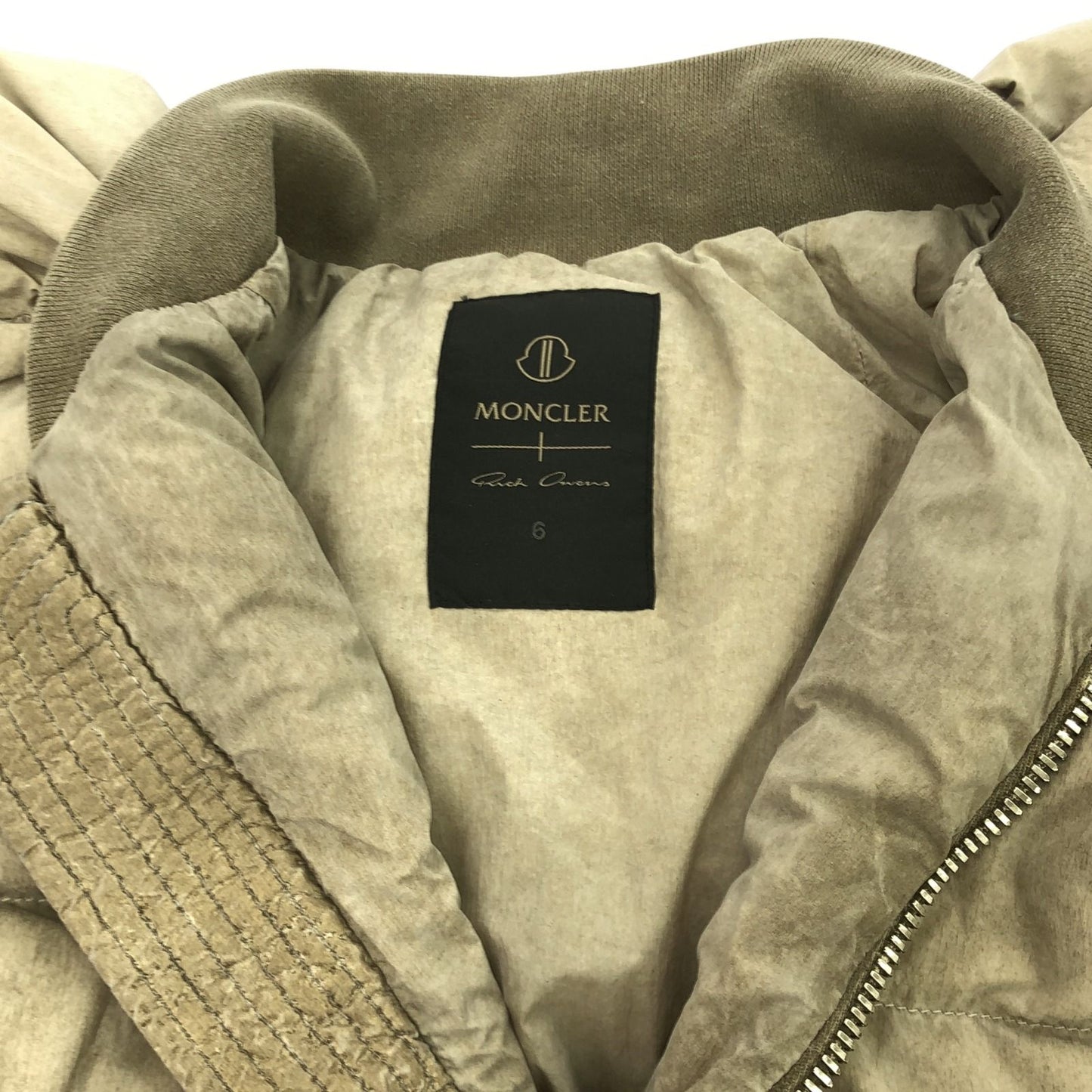 MONCLER Beige Cotton Down Jacket - Exquisite Craftsmanship