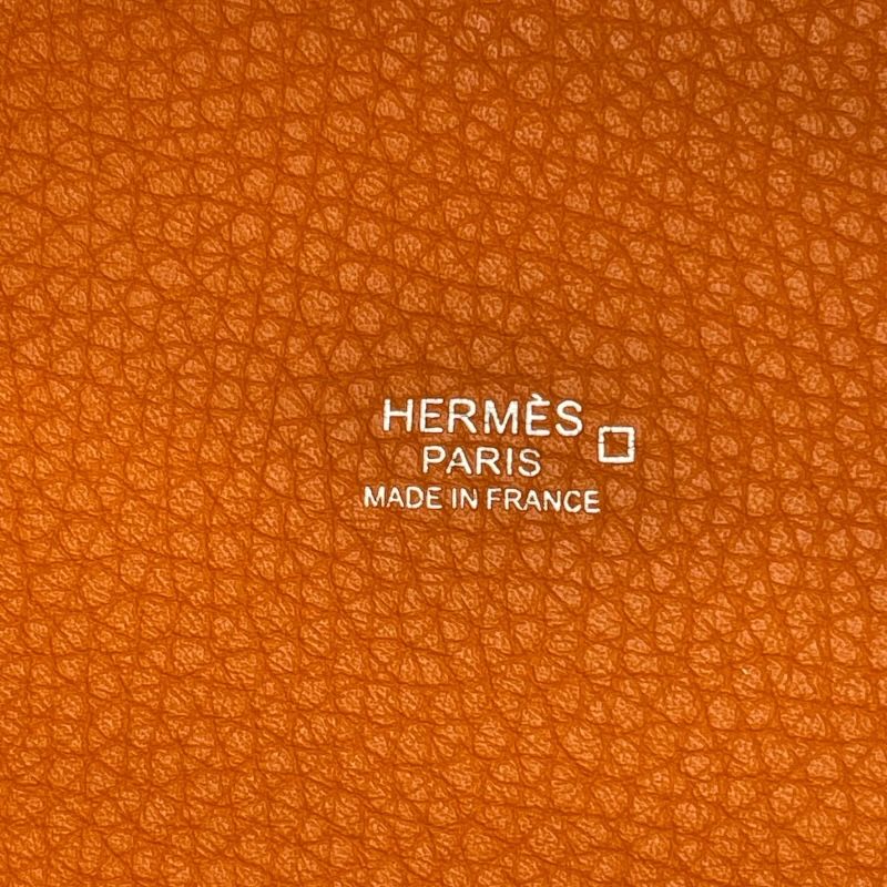 HERMES Picotin Lock PM Touch Orange with Silver Hardware