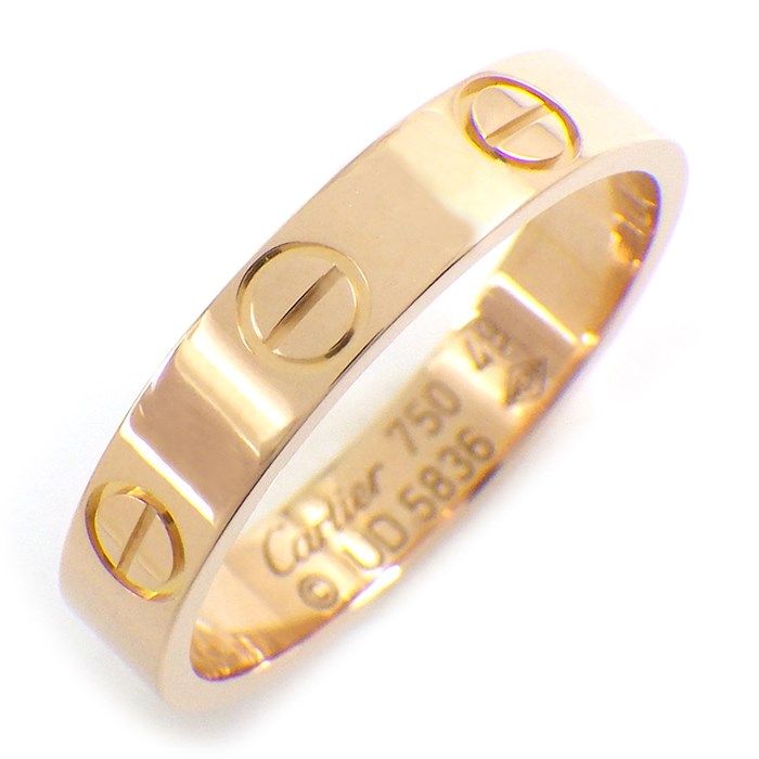Cartier Love Ring Small Model B4085249 in K18 Pink Gold - Size 9