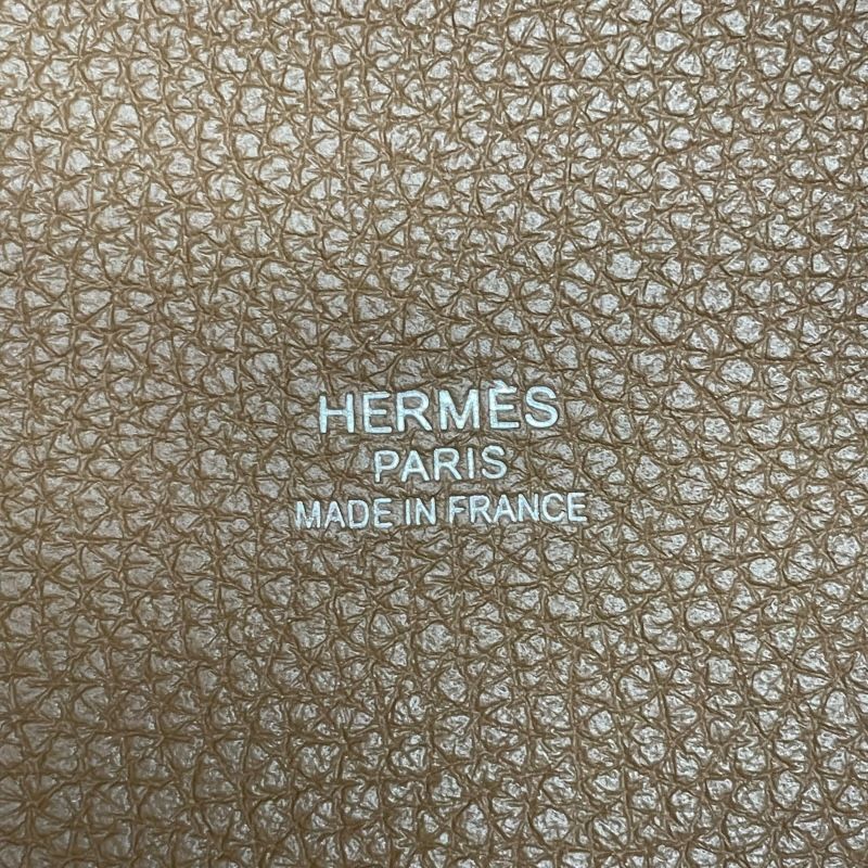 HERMES Puresangle U刻 Tote Bag in Chai & Cocoa with Silver Hardware