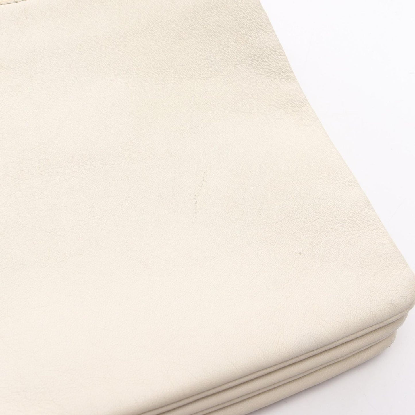 CELINE Trio Large Shoulder Bag in Ivory Leather - Timeless Elegance