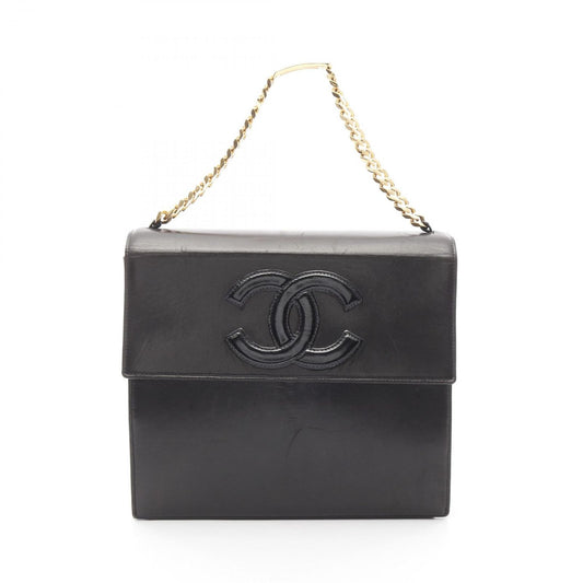 CHANEL Black Lambskin Coco Mark Chain Handbag - Timeless Elegance