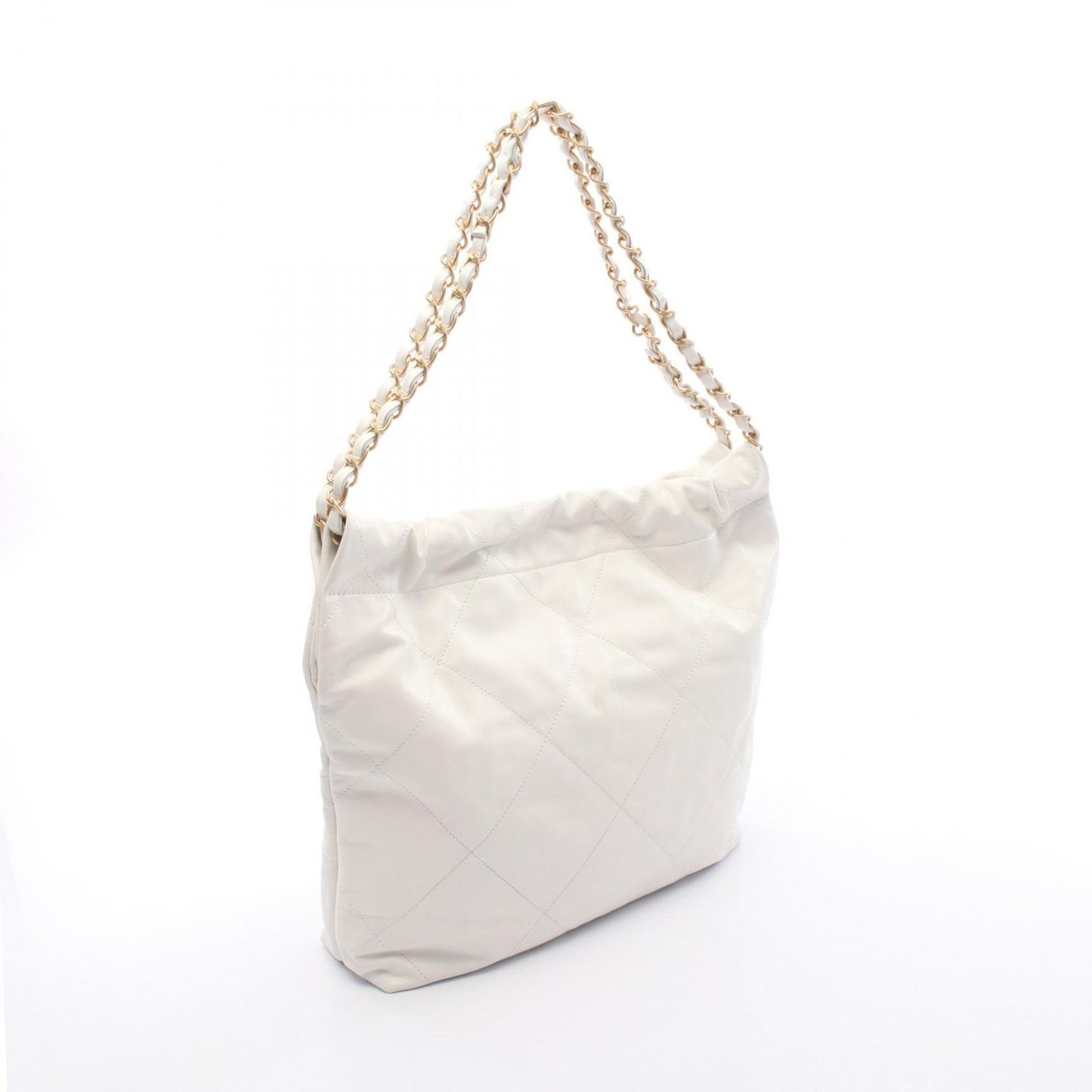 CHANEL Matelassé Small Shoulder Bag - White Leather AS3260