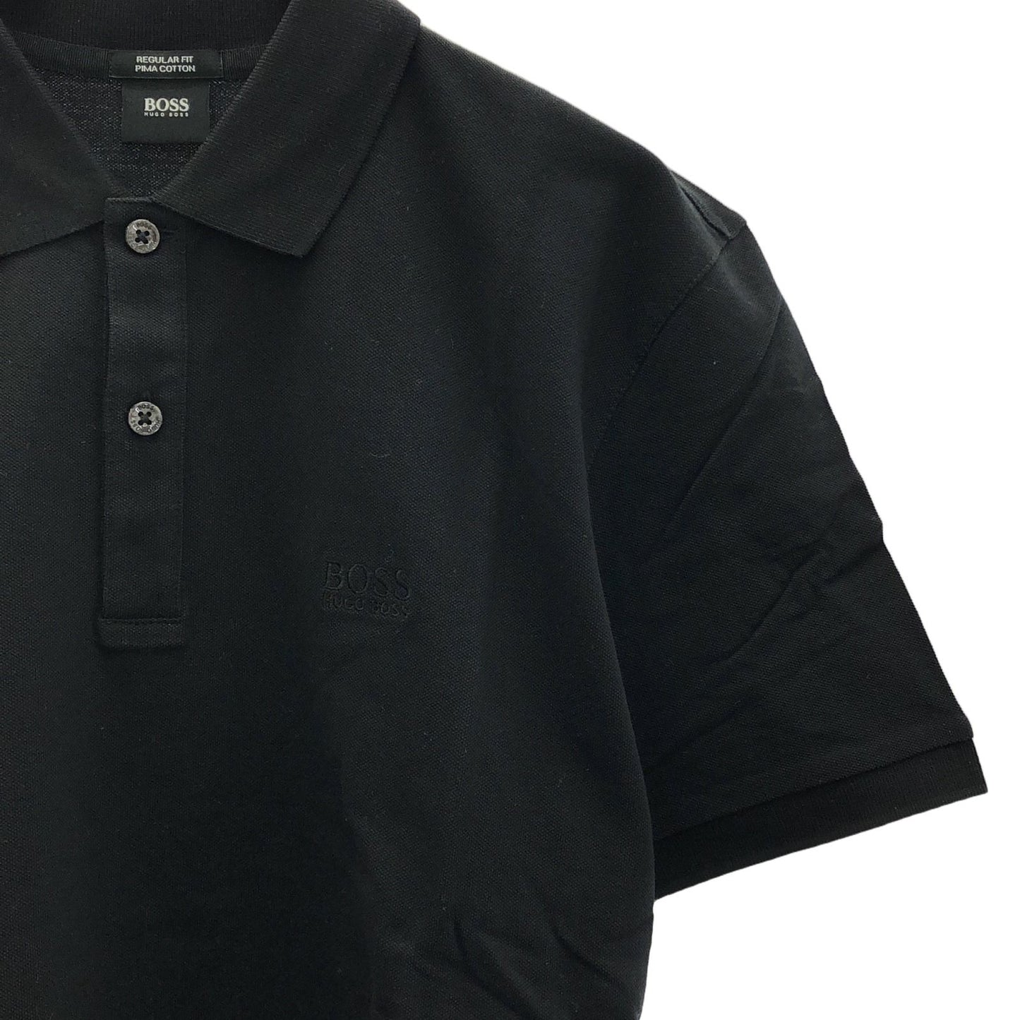 HUGO BOSS Black Cotton Polo Shirt - Timeless Elegance