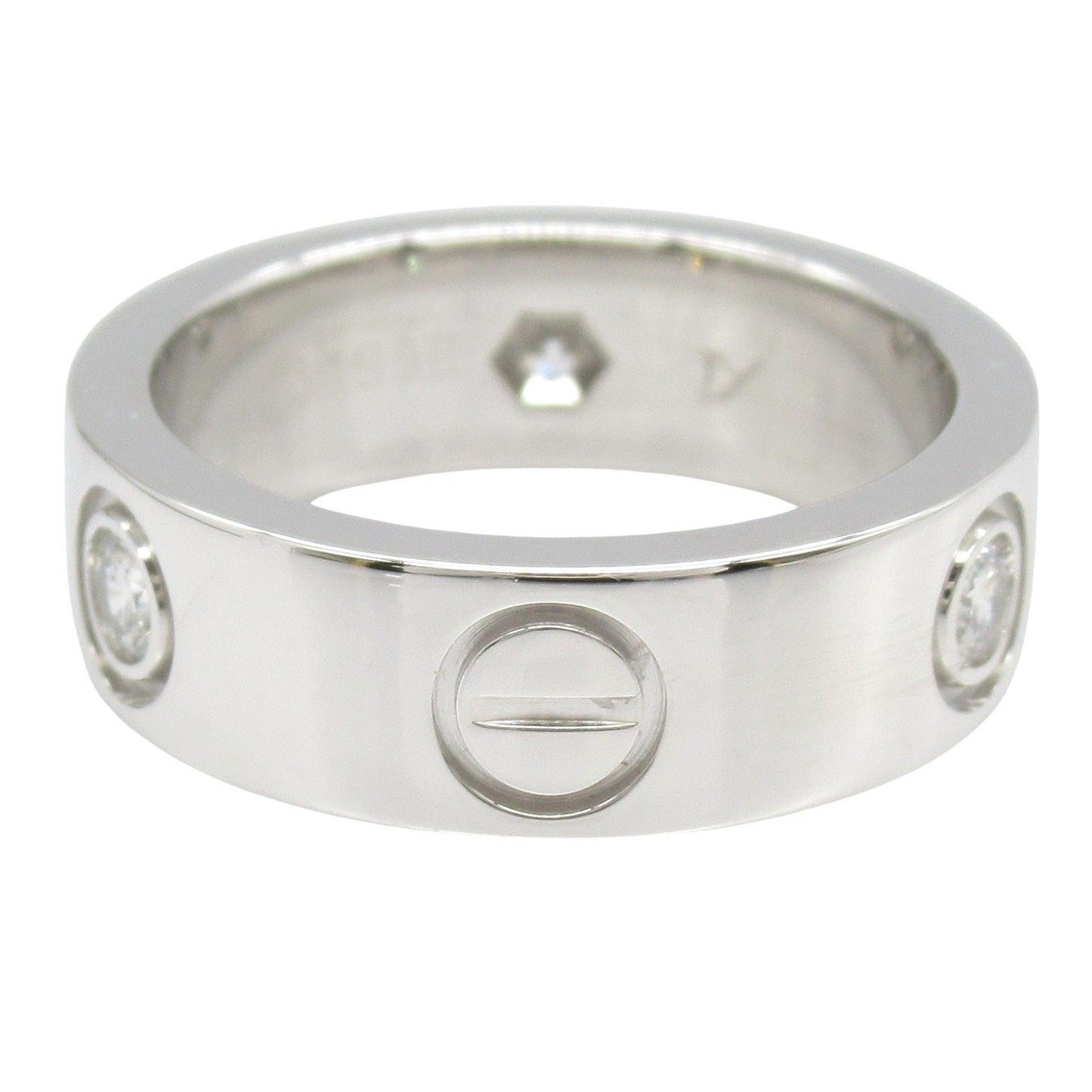 CARTIER Love Ring 3PD in K18WG with Diamonds - Timeless Elegance