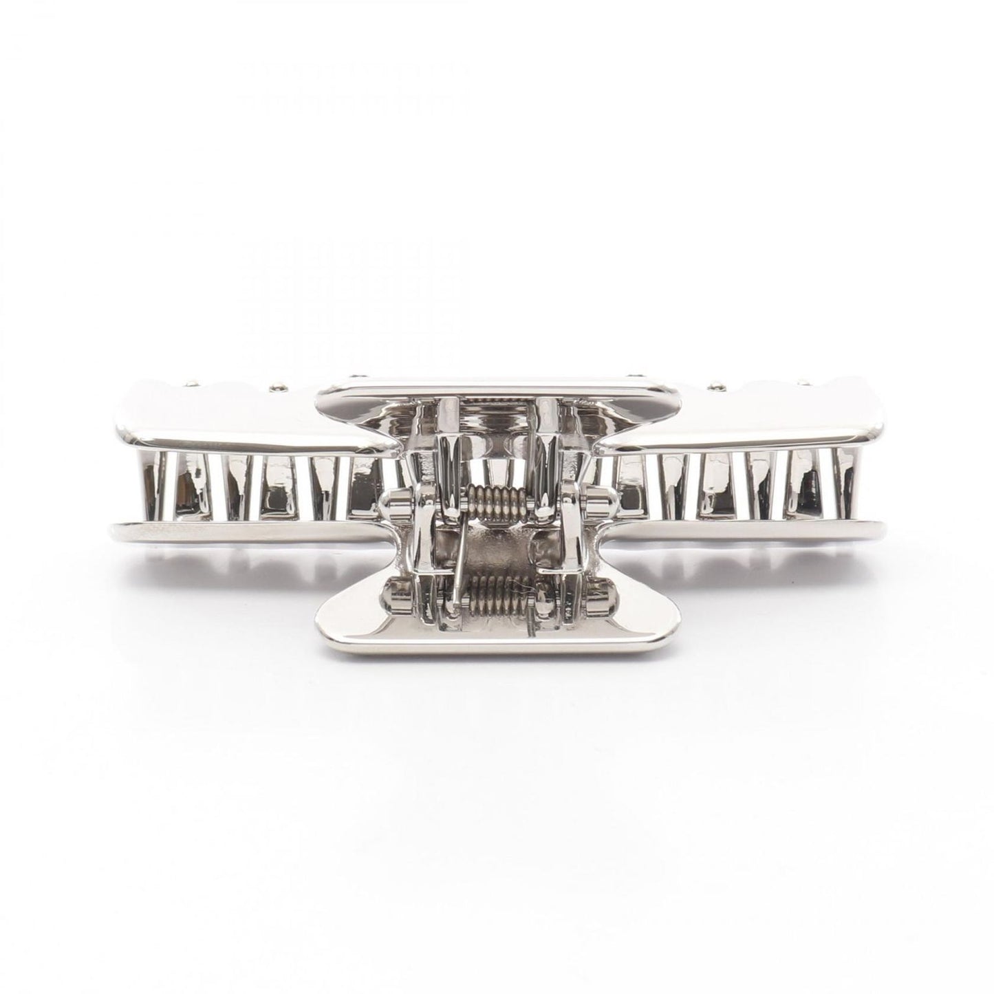 PRADA Triangle Logo Hair Clip - Silver Stainless Steel