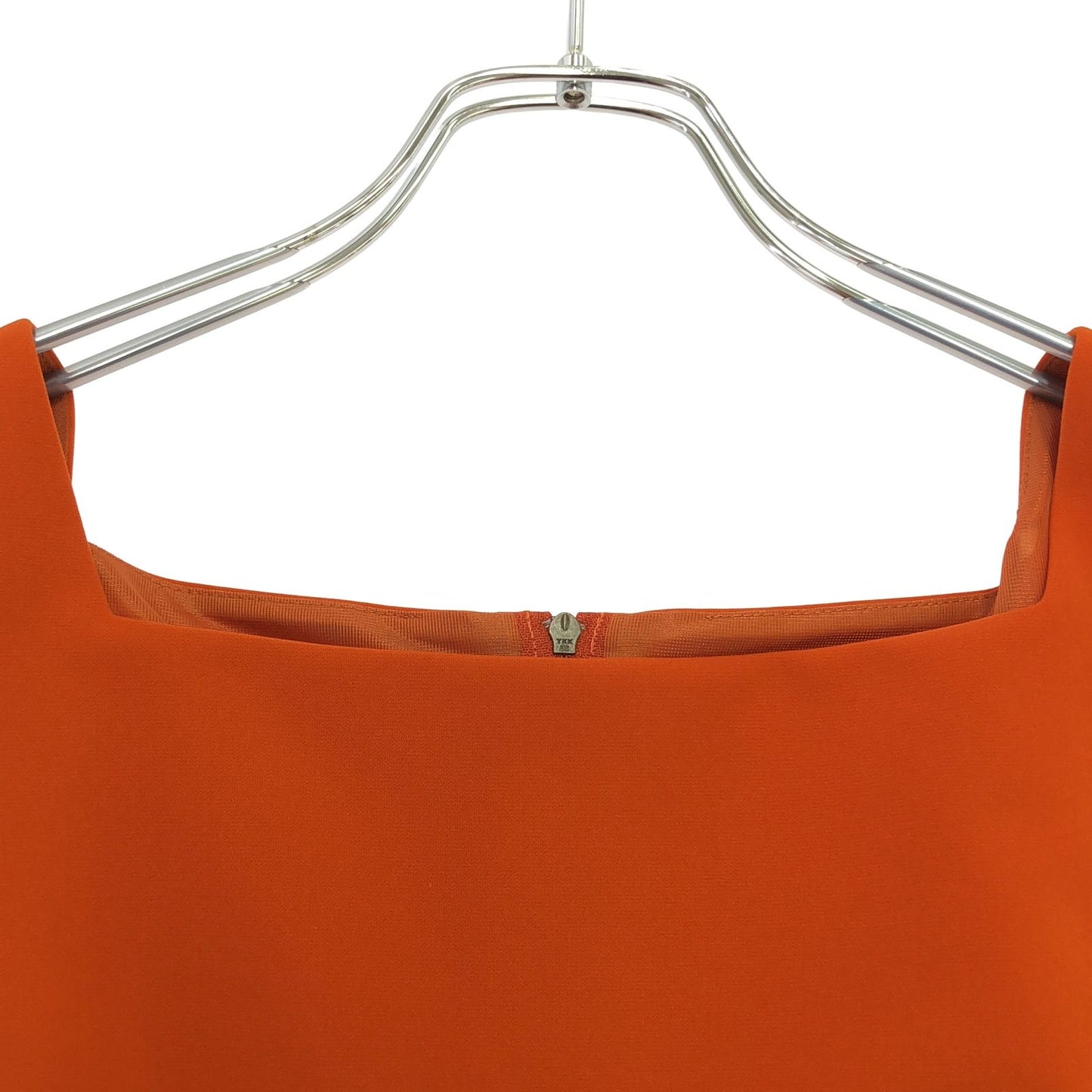 FOXEY NEW YORK Elegant Orange Sleeveless Dress - Size 42