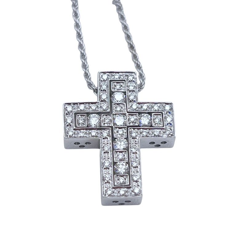 Damiani Belle Époque Necklace in K18 White Gold with Diamonds