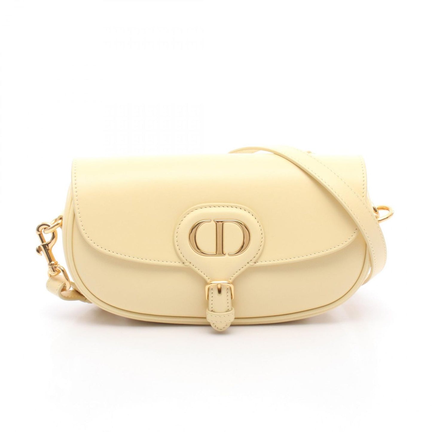 Dior Bobby East-West Shoulder Bag in Pastel Yellow Leather