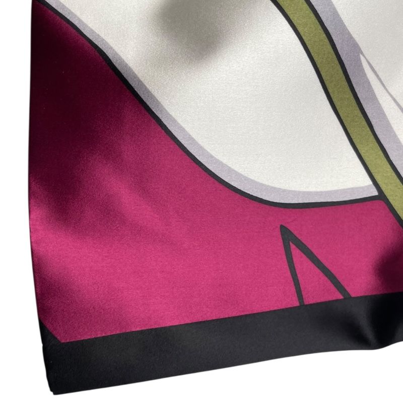 GUCCI Patrick Nagel Graphic Print Silk Skirt - Black, Size 38