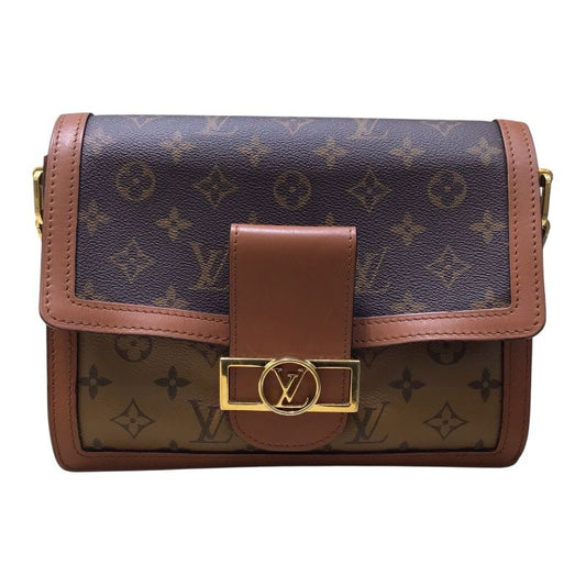 Louis Vuitton Dauphine MM Monogram Reverse PVC Leather Handbag