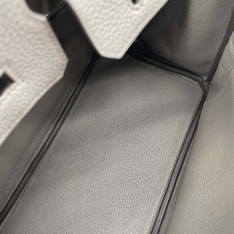 HERMES Birkin 25 U Stamp Etain/Silver Hardware Handbag