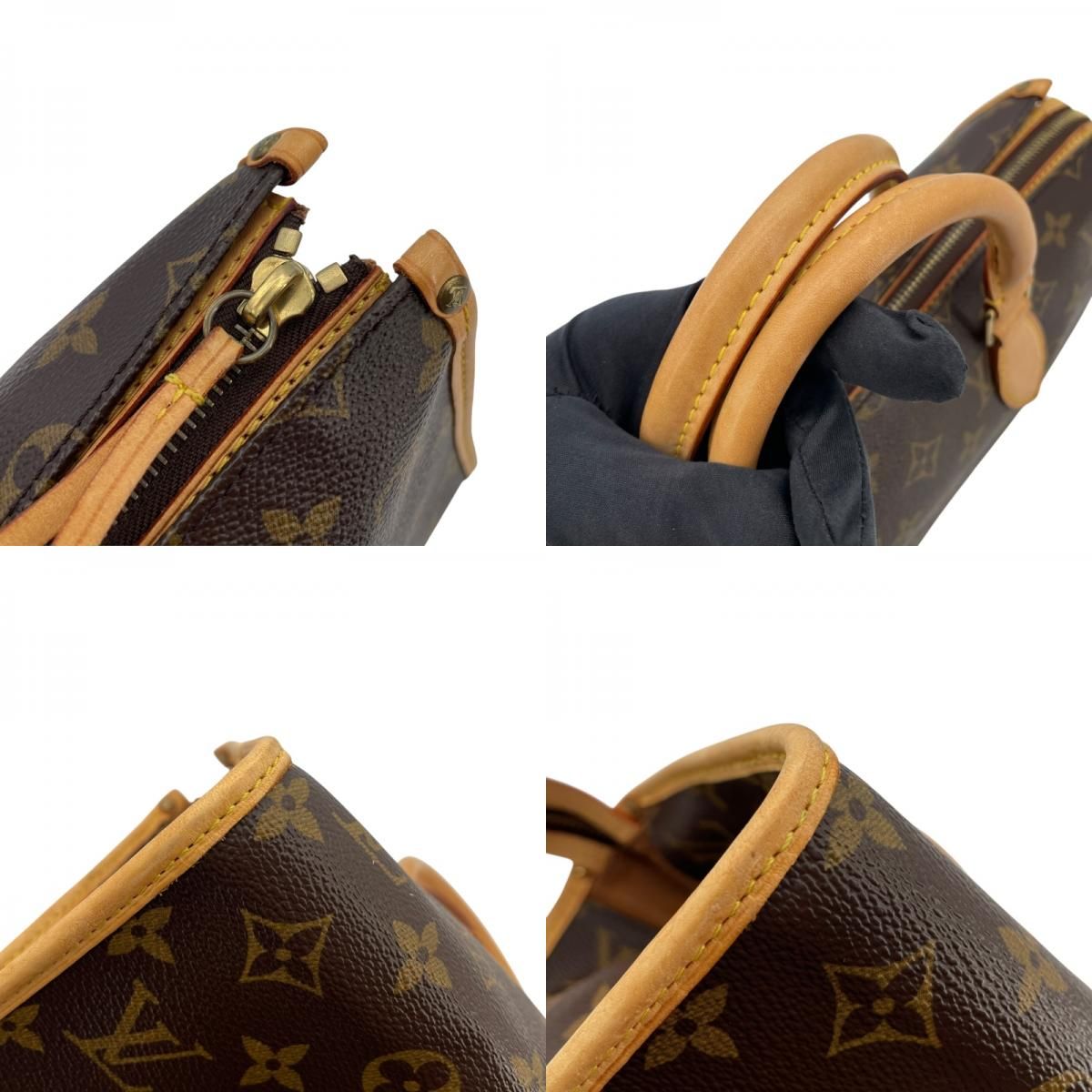 Louis Vuitton Popincourt M40009 Monogram Canvas Handbag - Brown