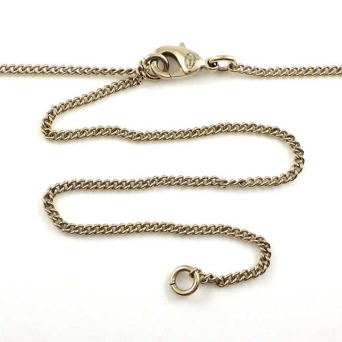 CHANEL Coco Mark Necklace with Imitation Pearls & Rhinestones