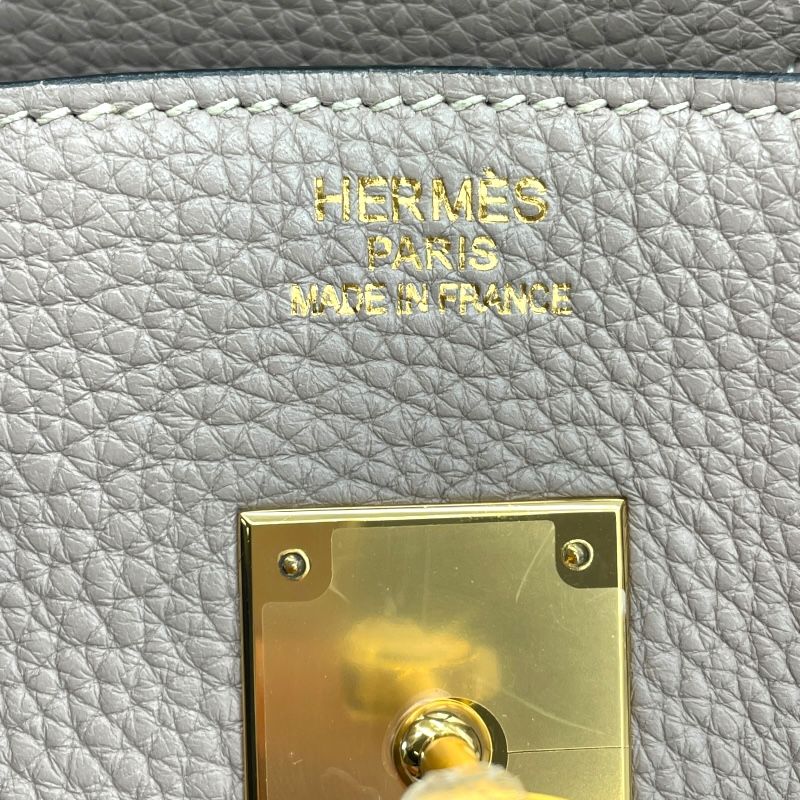 HERMES Birkin 35 in Turtledove Grey with Gold Hardware