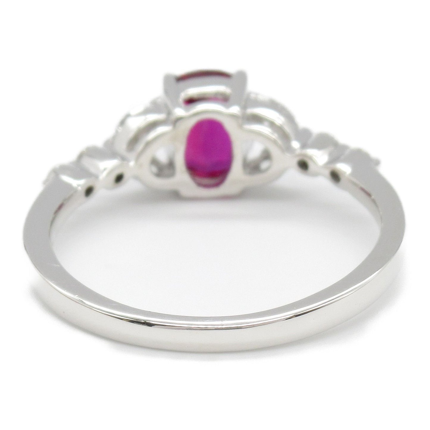 Exquisite Ruby and Diamond Ring in 18K White Gold
