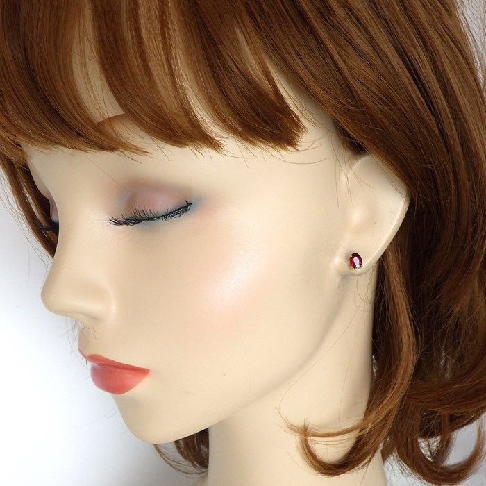 Tiffany & Co. Oval Cut Ruby Earrings in 18K Yellow Gold