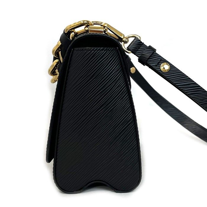 Louis Vuitton Twist MM Handbag in Black Epi Leather with Gold Hardware