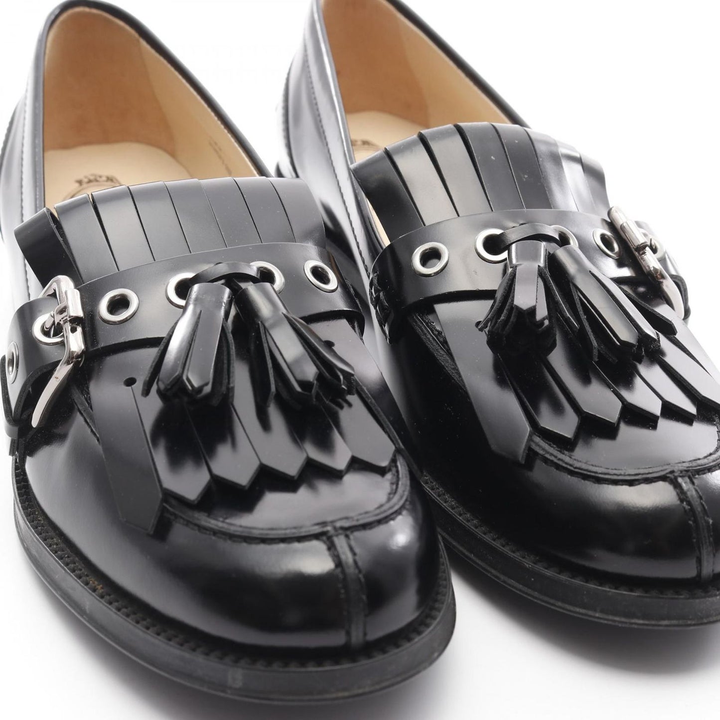 TOD'S Black Leather Loafers - Timeless Elegance for Women