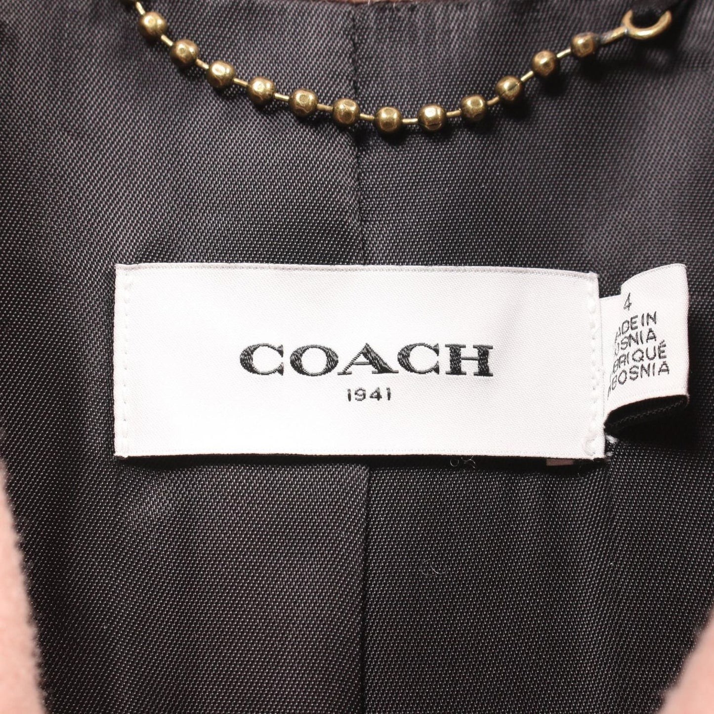 COACH Pink Wool Coat - Timeless Elegance for the Modern Woman