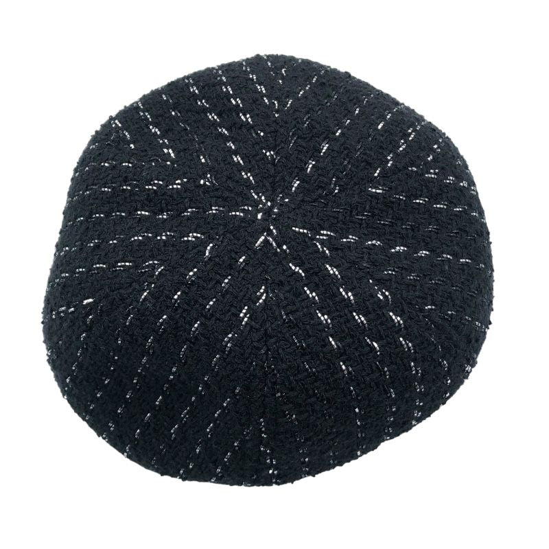 CHANEL Black Tweed Cap - Timeless Elegance for Women