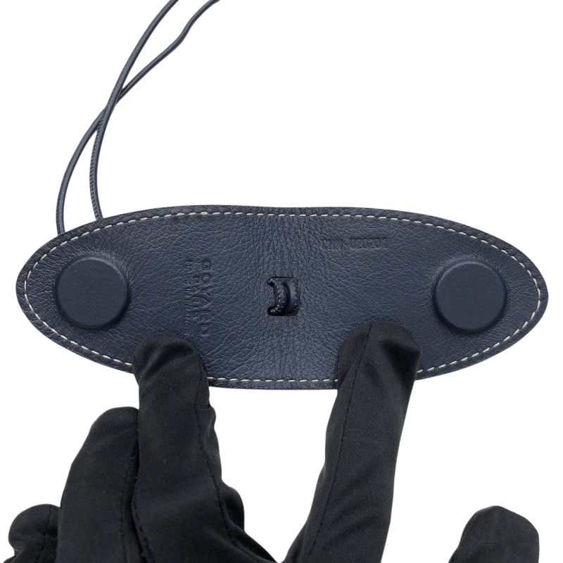 GOYARD Navy Leather Money Clip - Unisex Luxury Accessory