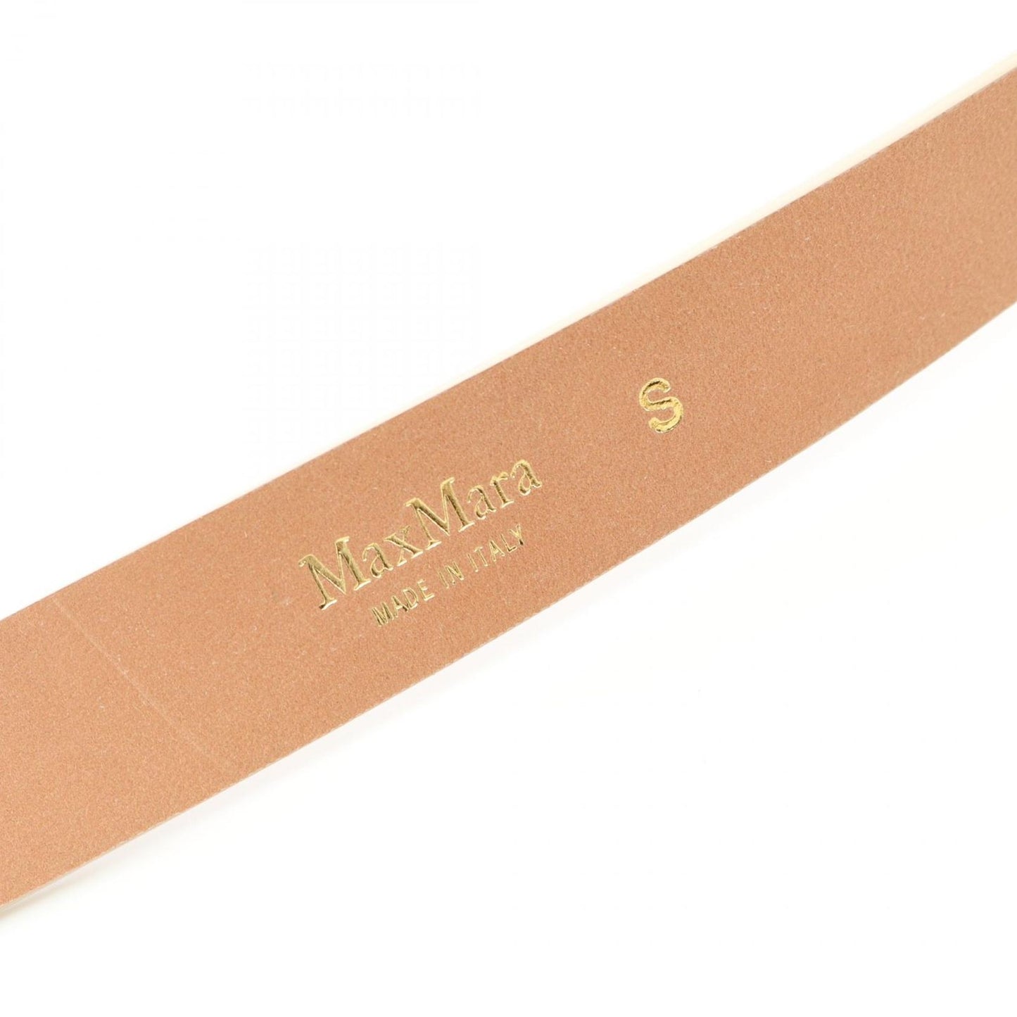 MAX MARA MALAGA Beige Leather Belt - Exquisite Craftsmanship