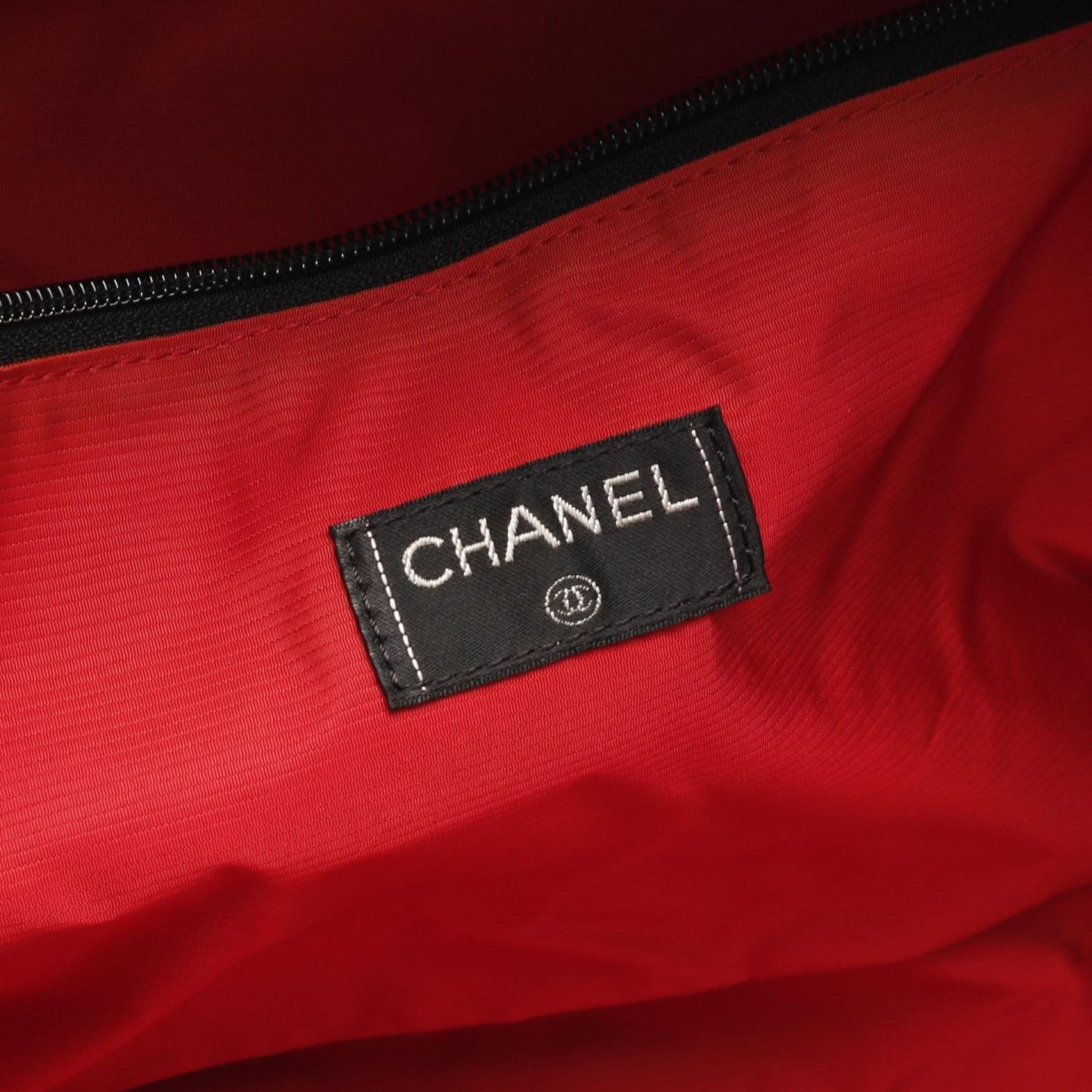 CHANEL Vintage Travel Line Boston Bag - Black Nylon