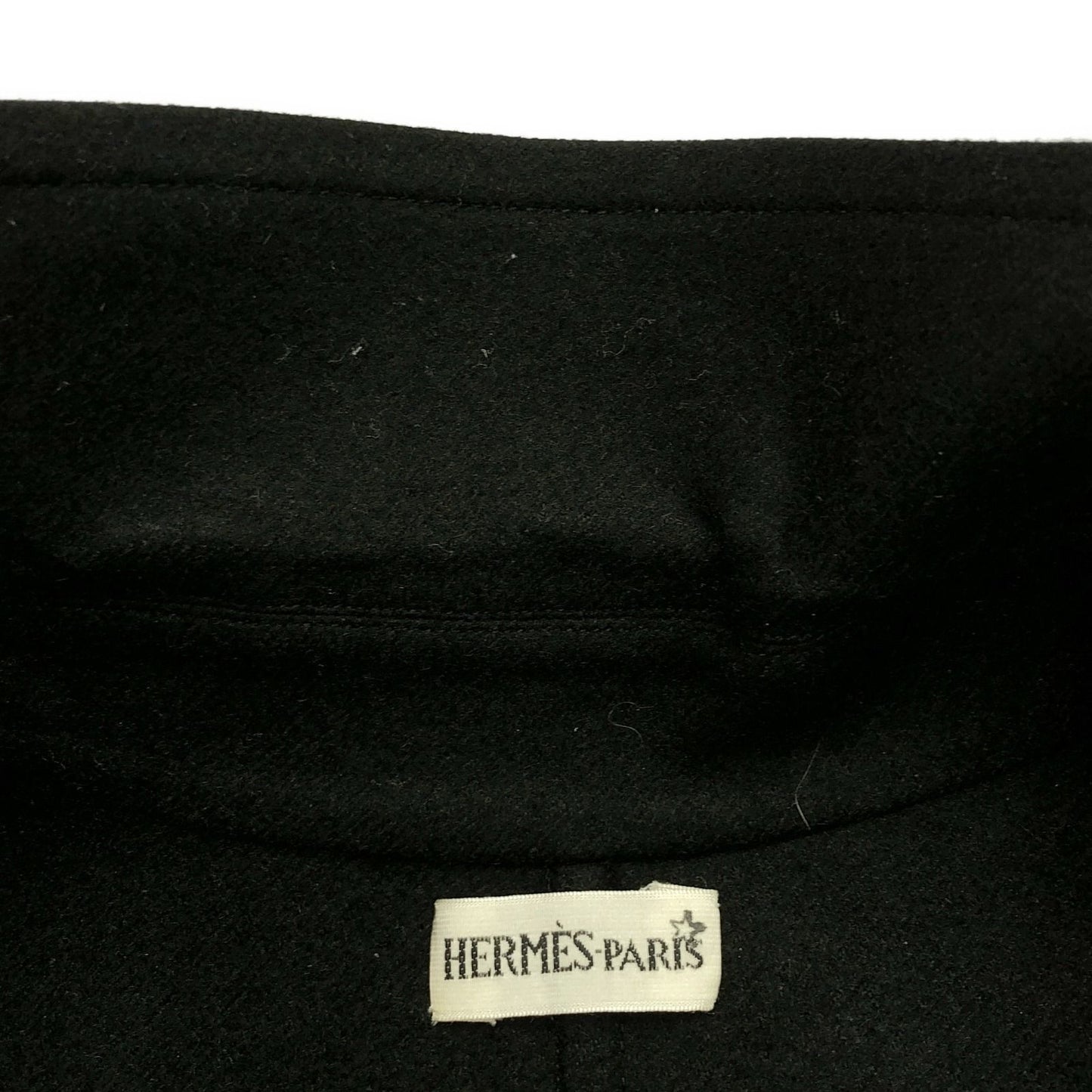 HERMES Black Cashmere Coat - Timeless Elegance