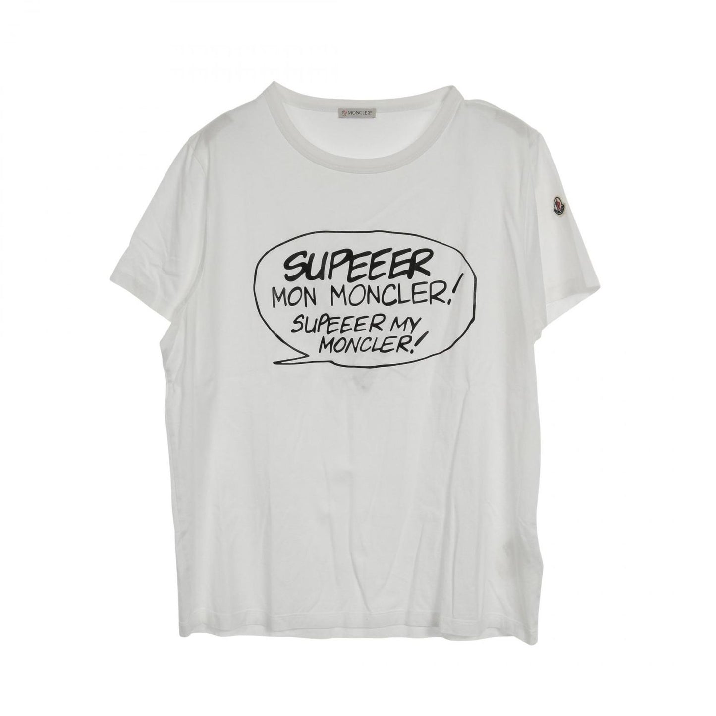 MONCLER SUPEEER Cotton T-Shirt in White - Unisex Luxury Fashion
