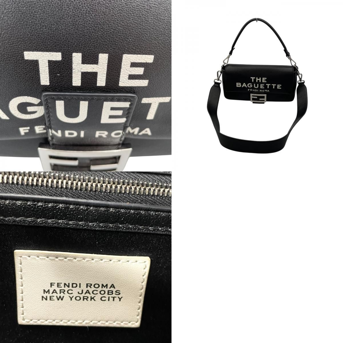 Fendi Baguette Bag by Marc Jacobs - Black Leather Luxury Handbag