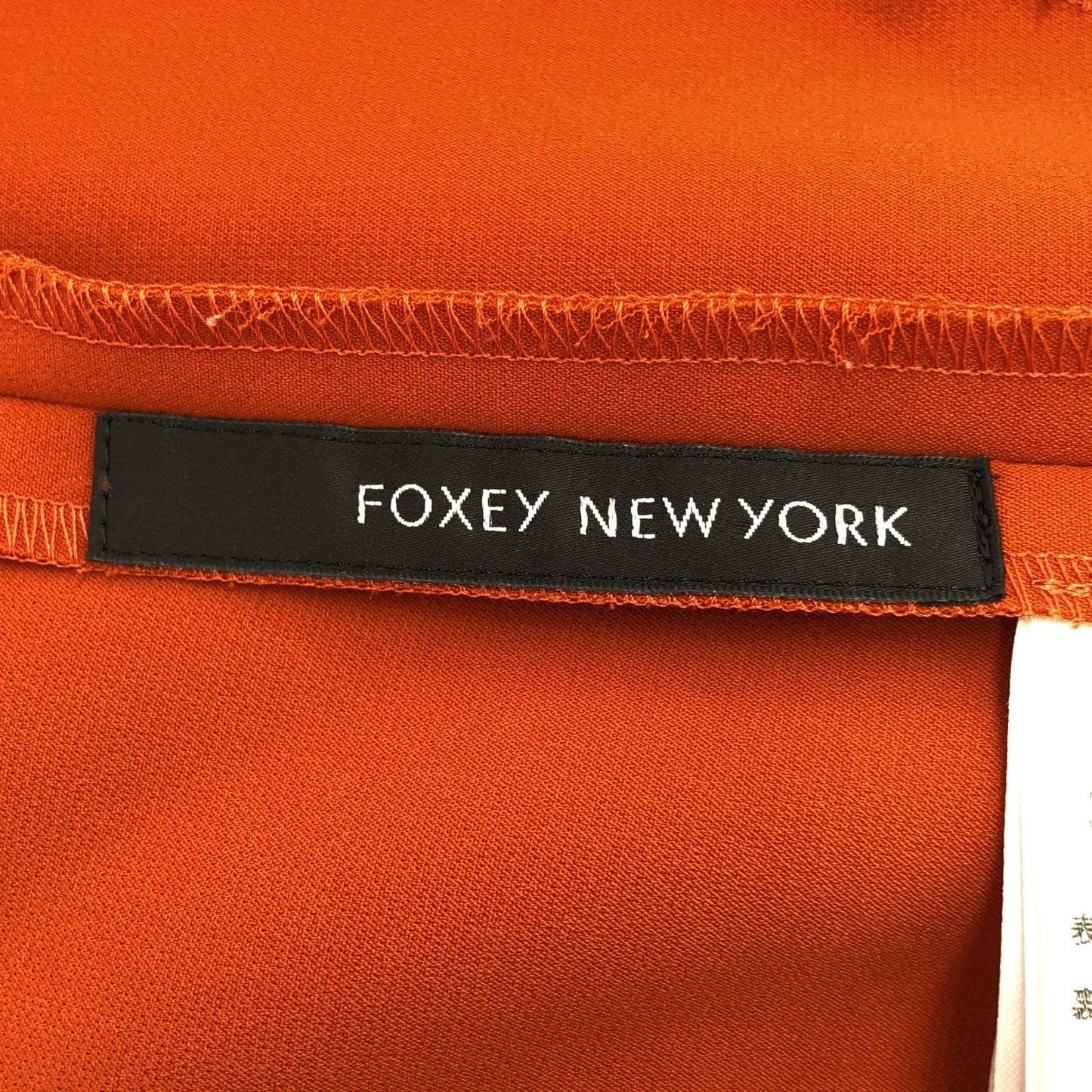 FOXEY NEW YORK Elegant Orange Sleeveless Dress - Size 42