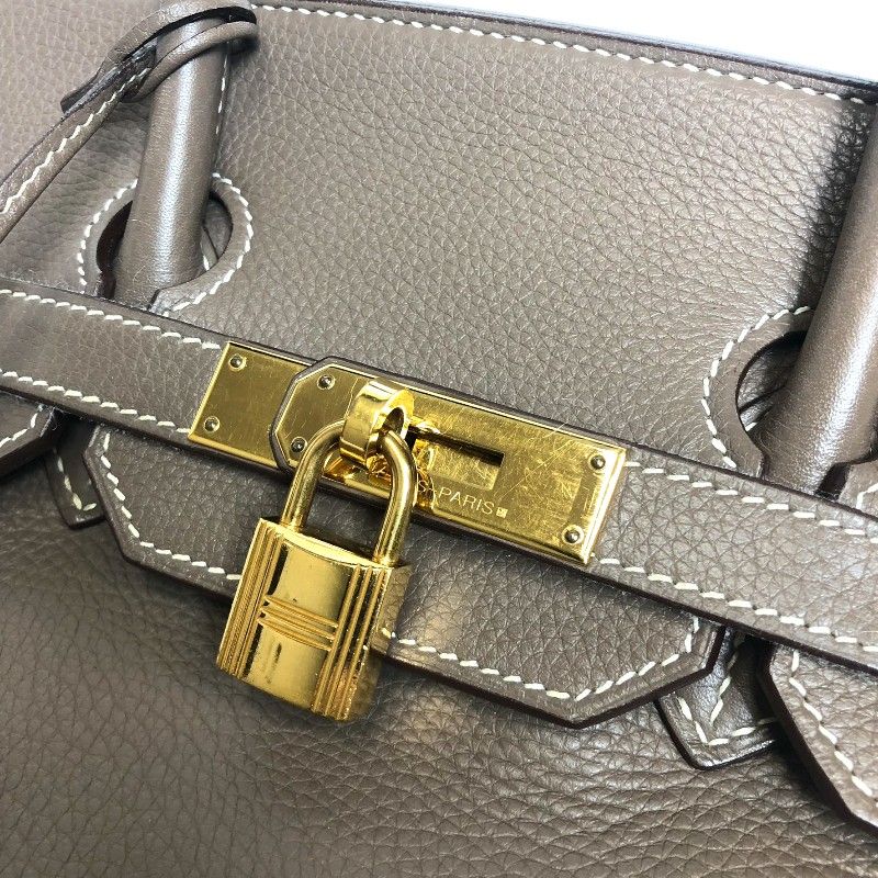 HERMES Birkin 35 Etoupe with Gold Hardware - Iconic Luxury Handbag