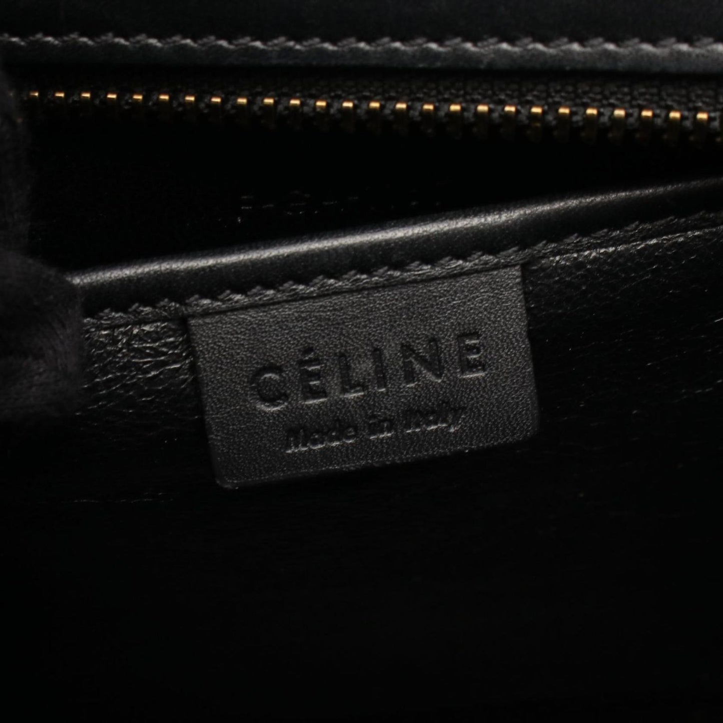 CELINE Luggage Nano Shopper Handbag in Multi/Black Leather