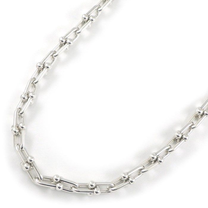 Tiffany & Co. Hardware Link Small Ball Lock Charm Necklace Set