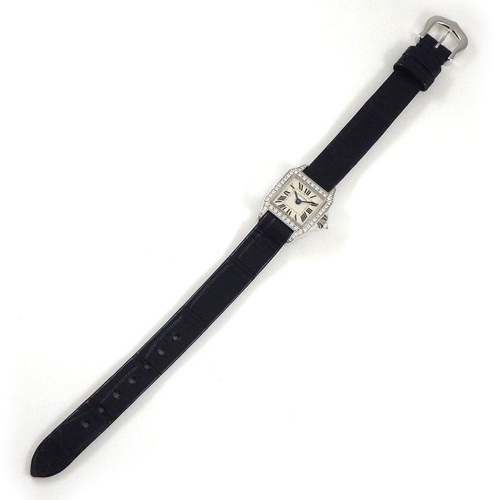 Cartier Santos Mini D'Amouzel WF902005 Diamond Bezel Watch