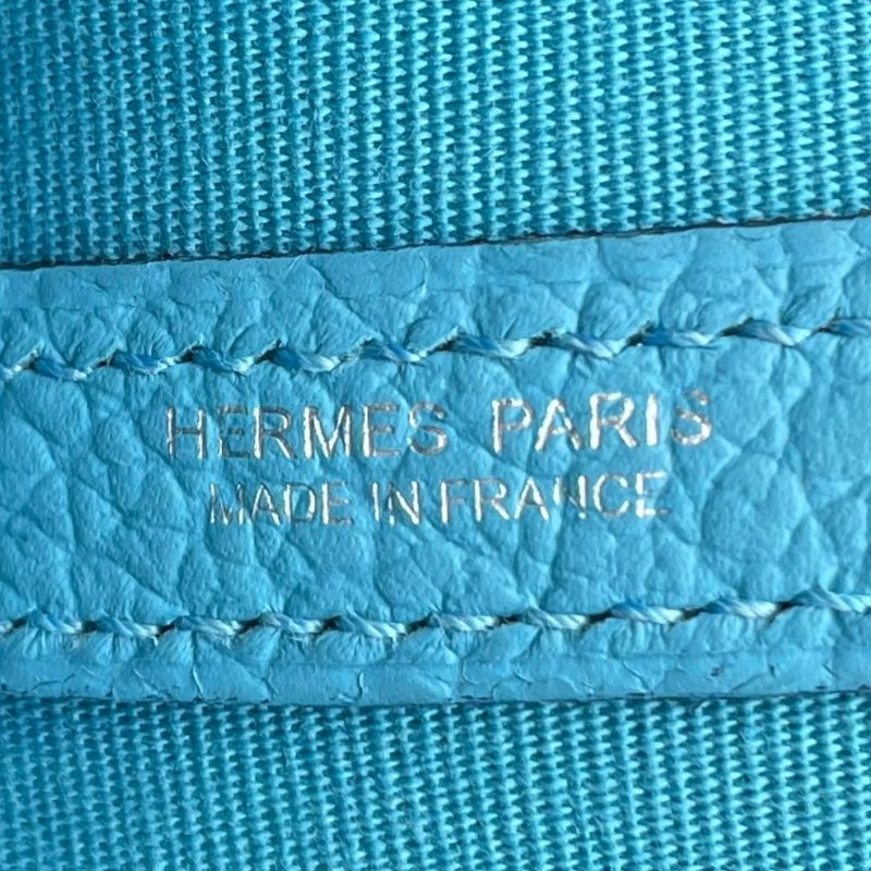 HERMES Garden Party TPM Handbag - Light Blue, 2018 Edition