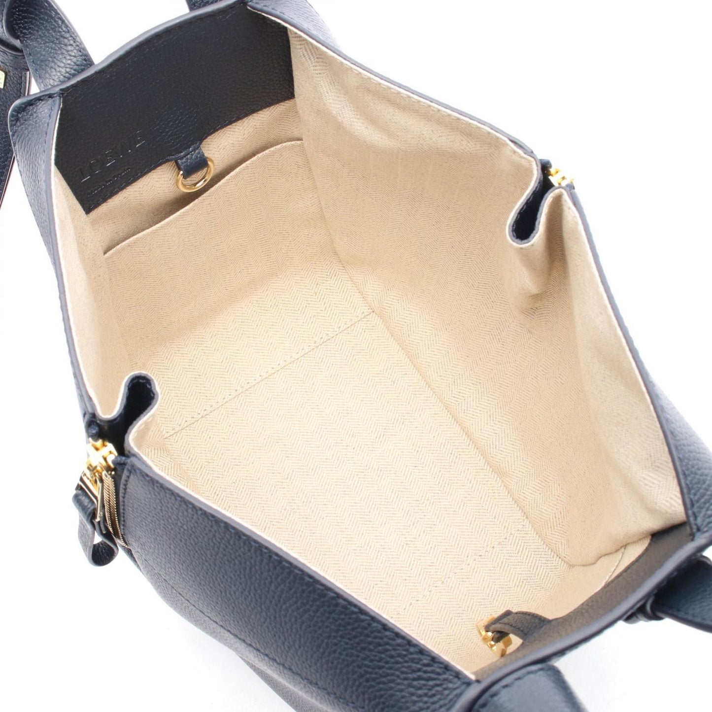 LOEWE Hammock Compact Handbag in Dark Navy Leather