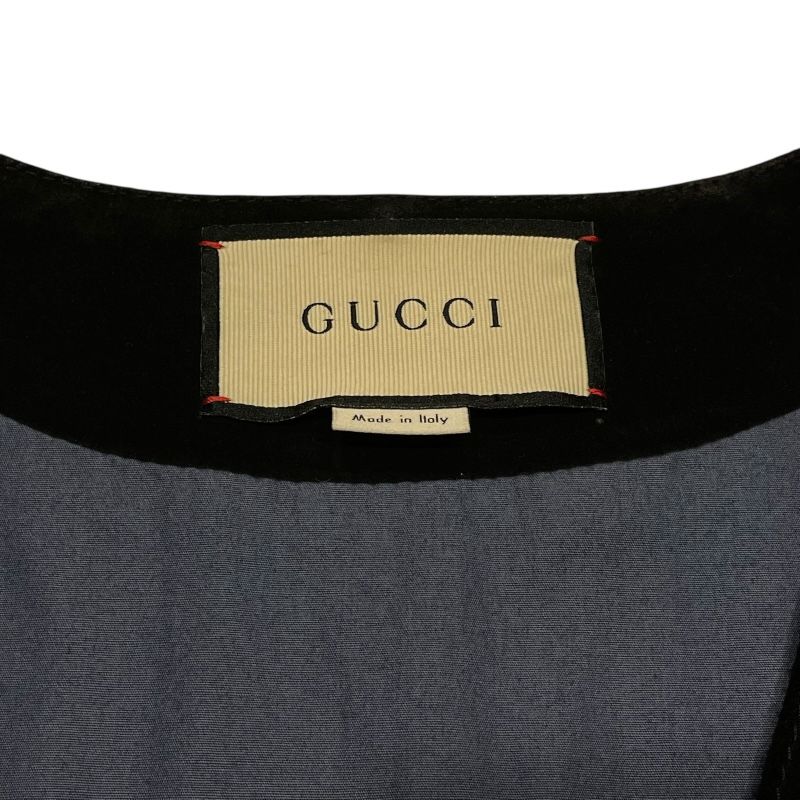 GUCCI x Bugs Bunny Stone-Embellished Nubuck Leather Vest - Black