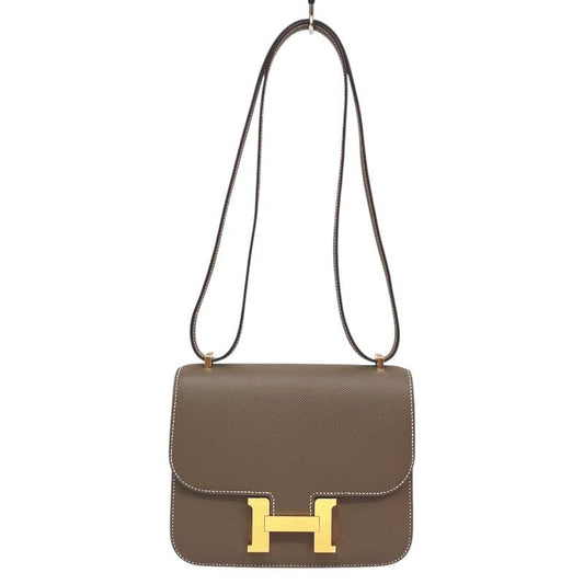 HERMES Constance 3 Mini in Etoupe with Gold Hardware - Exquisite Craftsmanship