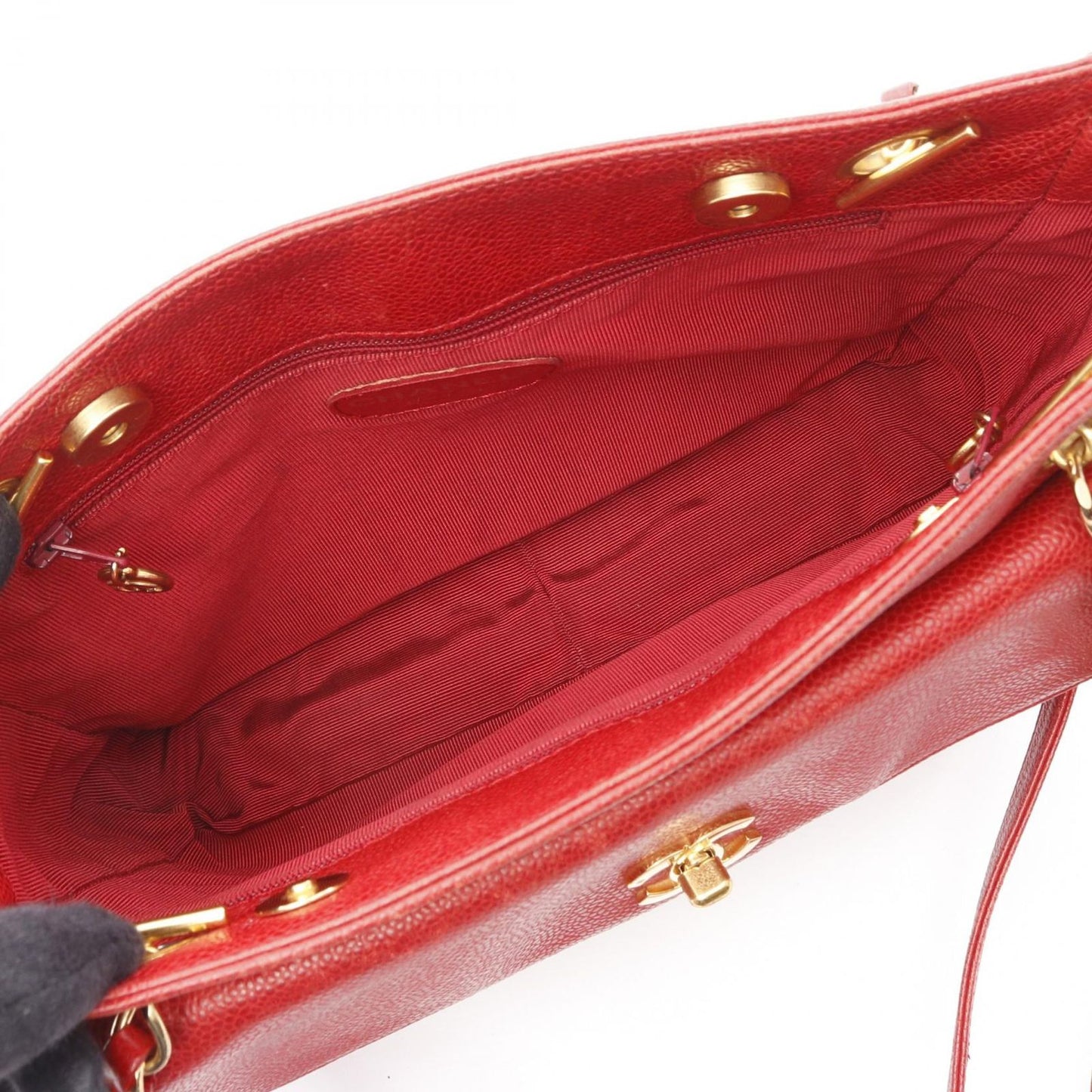 CHANEL Coco Mark Tote Bag in Red Calfskin - Timeless Elegance