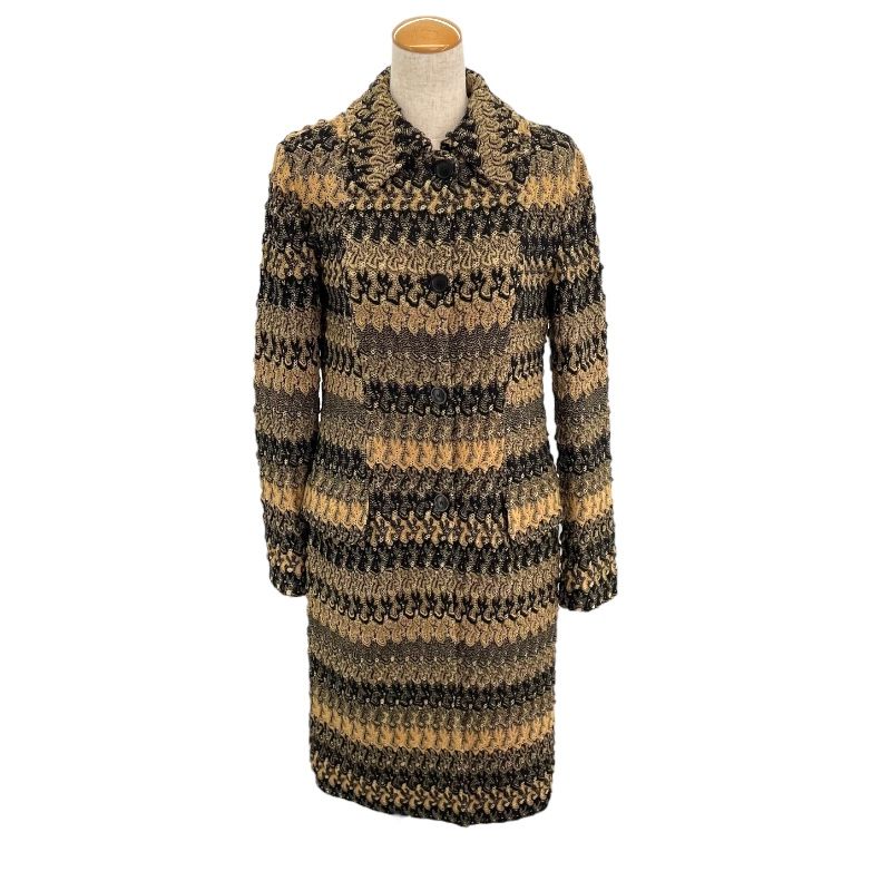 MISSONI Beige Patterned Knit Coat - Timeless Elegance