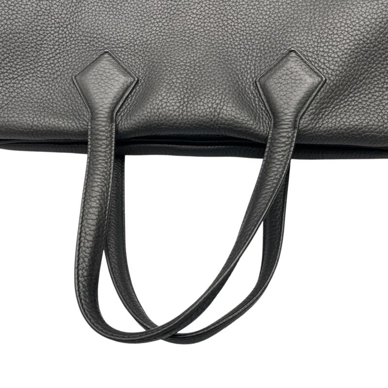 HERMES Victoria 40 Black Togo Leather Business Bag - R Stamp