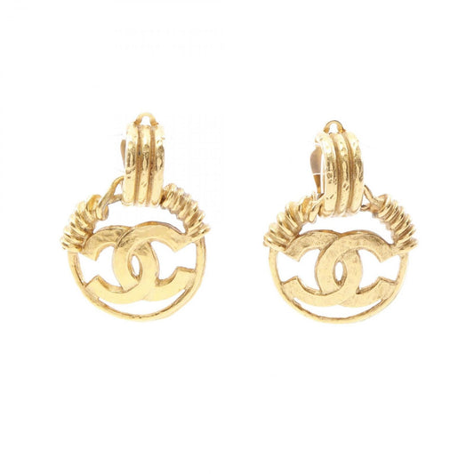 CHANEL Coco Mark Gold Plated Earrings - Timeless Elegance