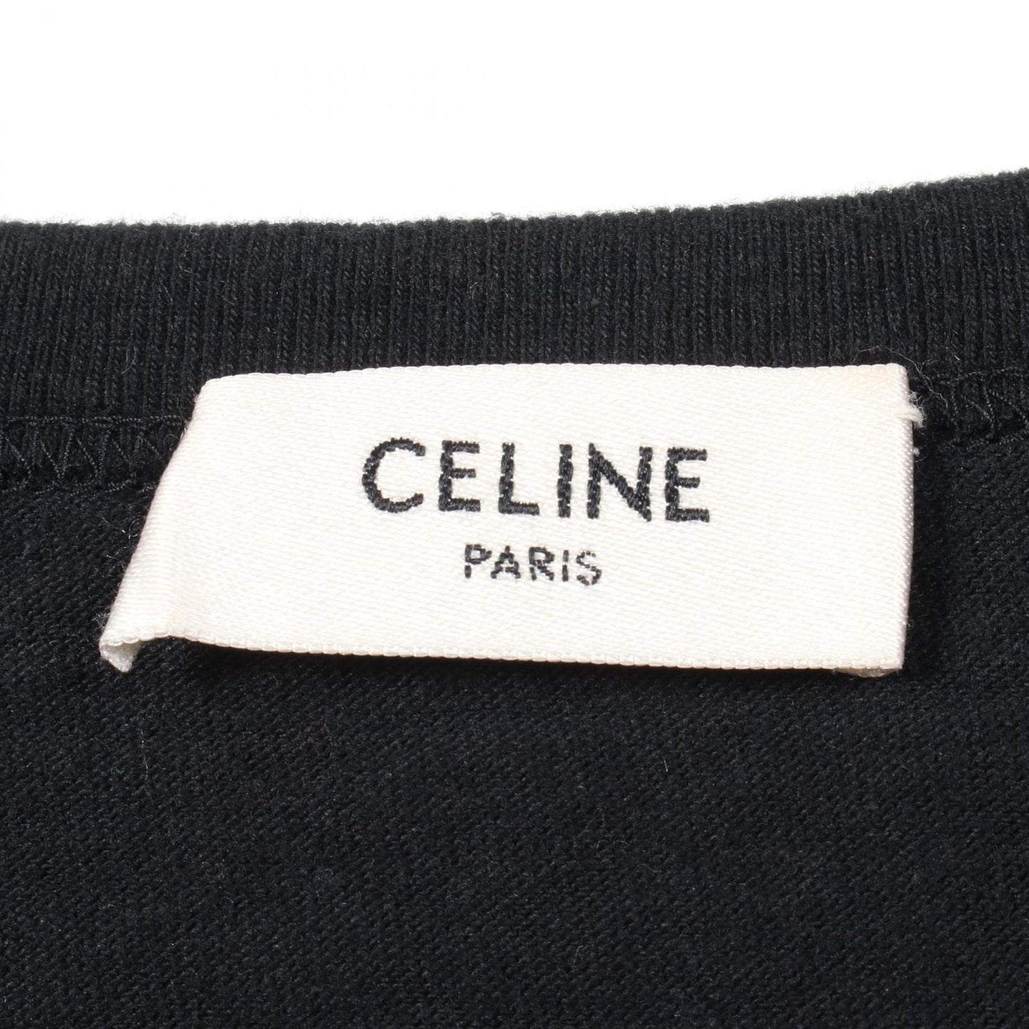 CELINE Black & White Cotton T-Shirt - Timeless Elegance
