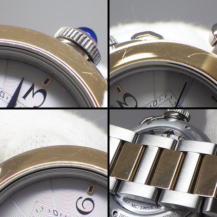 Cartier Pasha W2PA0008 Automatic Watch in K18 Pink Gold & Stainless Steel