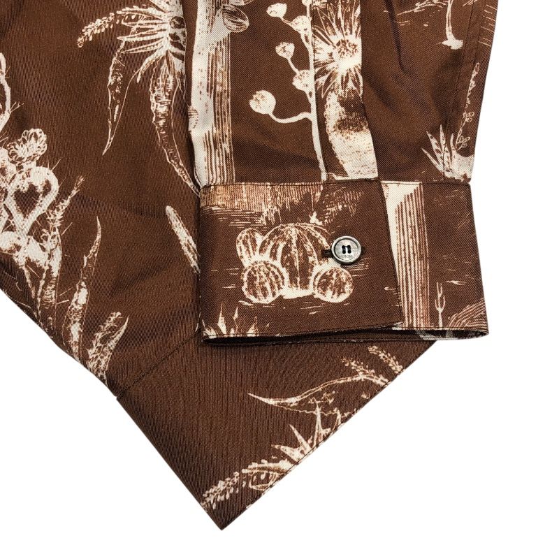 Christian Dior × Cactus Jack Silk Shirt - Brown, Size 39