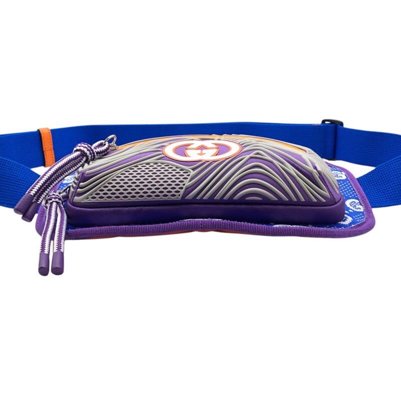 GUCCI GG Nylon Belt Bag - Blue/Purple - Exclusive Luxury Accessory