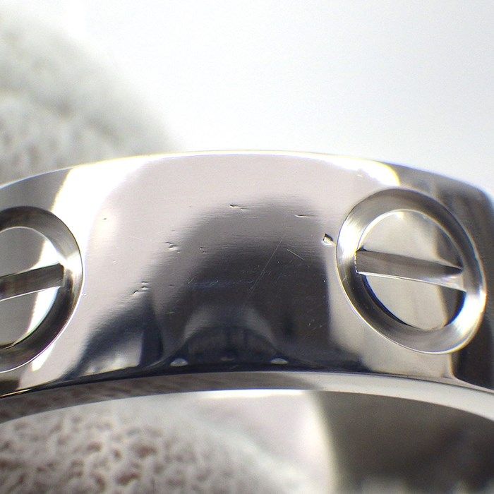Cartier Love Ring Classic Model MM in K18 White Gold - Size 10
