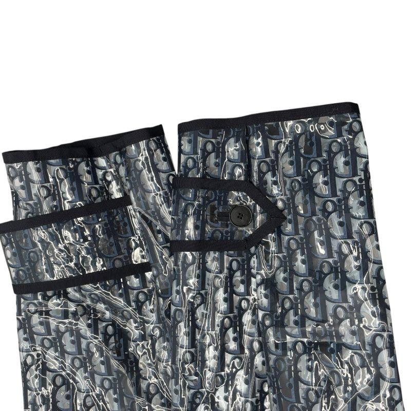 Christian Dior Oblique Vinyl Raincoat - Clear Navy - Women's Outerwear